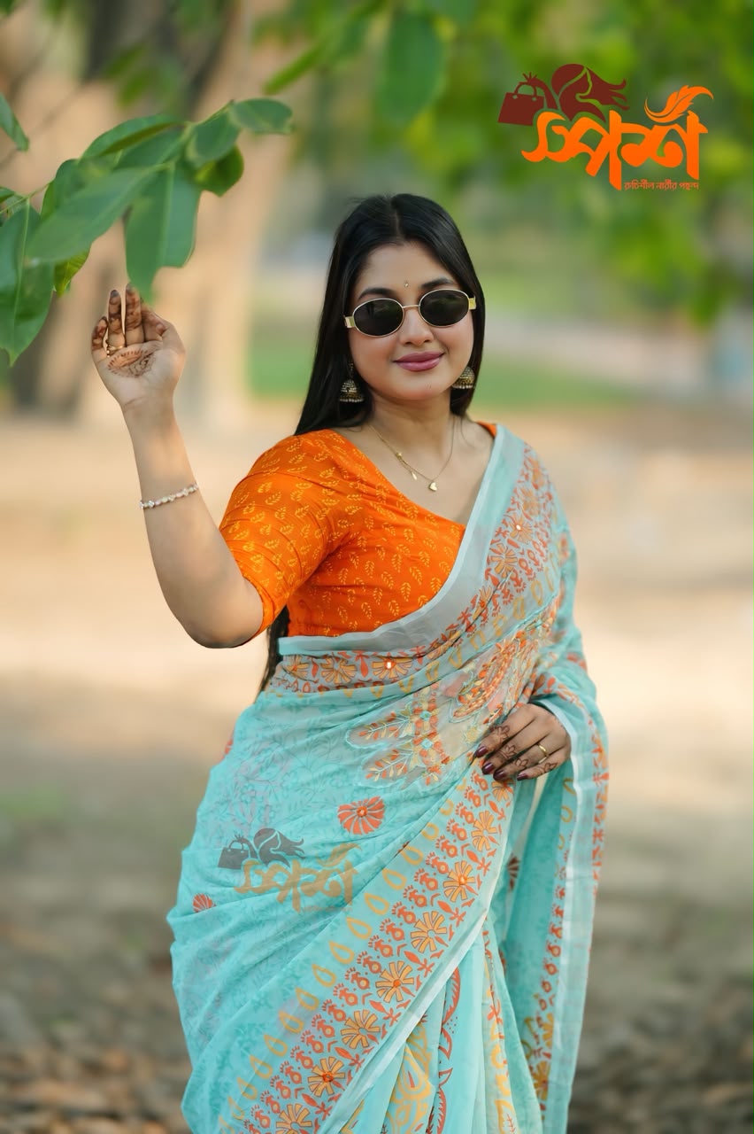 সেমি মসলিন শাড়ি