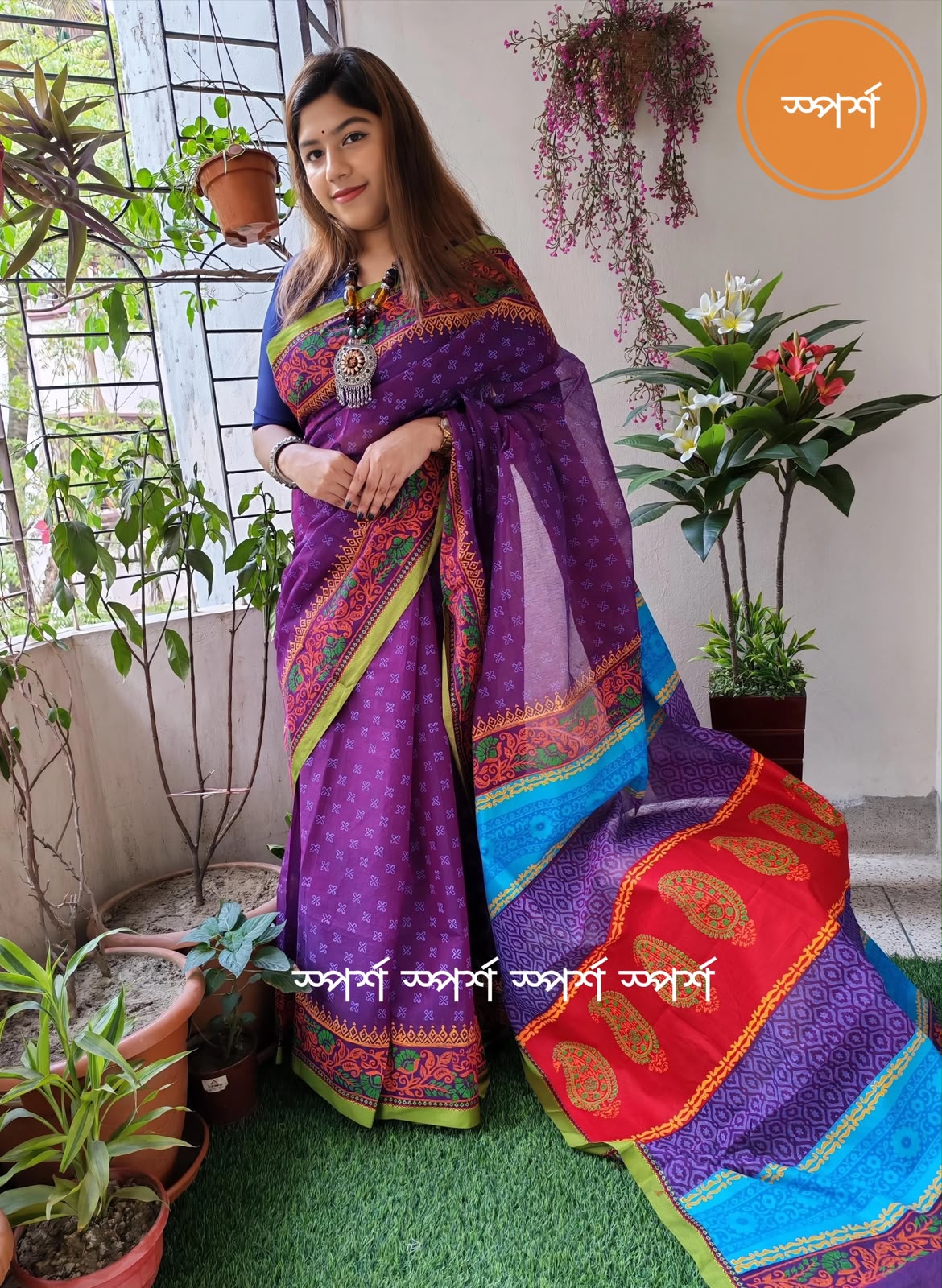 প্রিমিয়াম তাঁত কটন ব্লকের শাড়ী