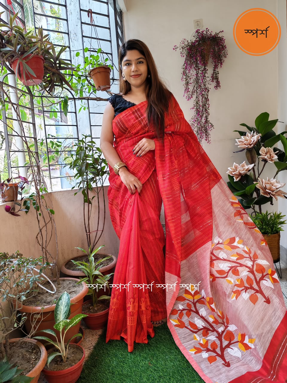 🧡  ব্লকের শাড়ি  🧡