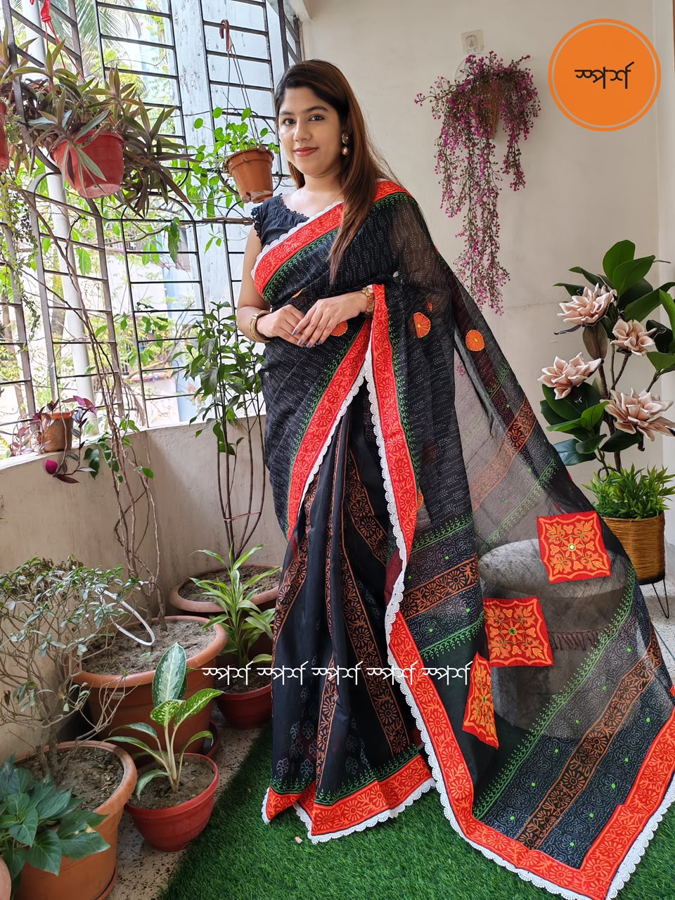 🧡  ব্লকের শাড়ি  🧡