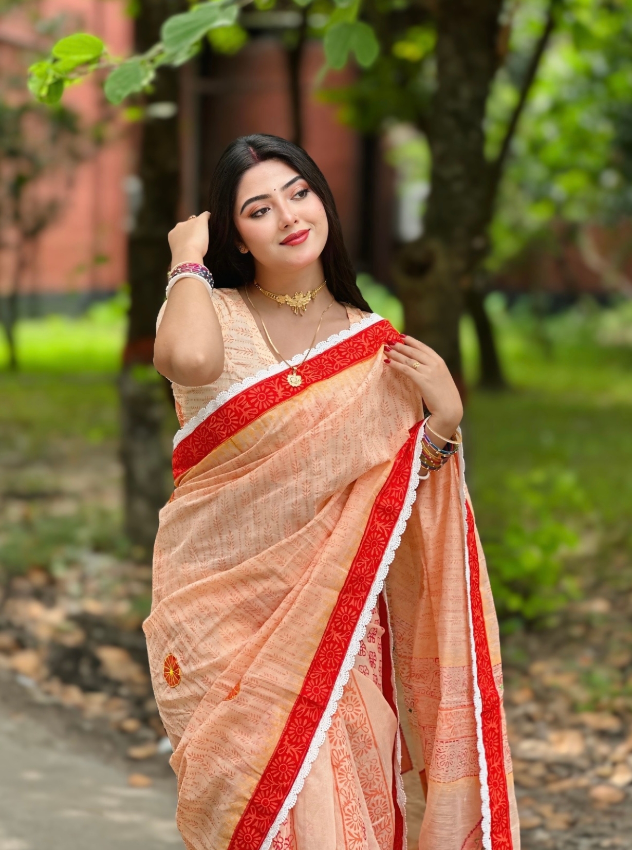 ❤️ব্লক এপ্লিক কাজের শাড়ী❤️